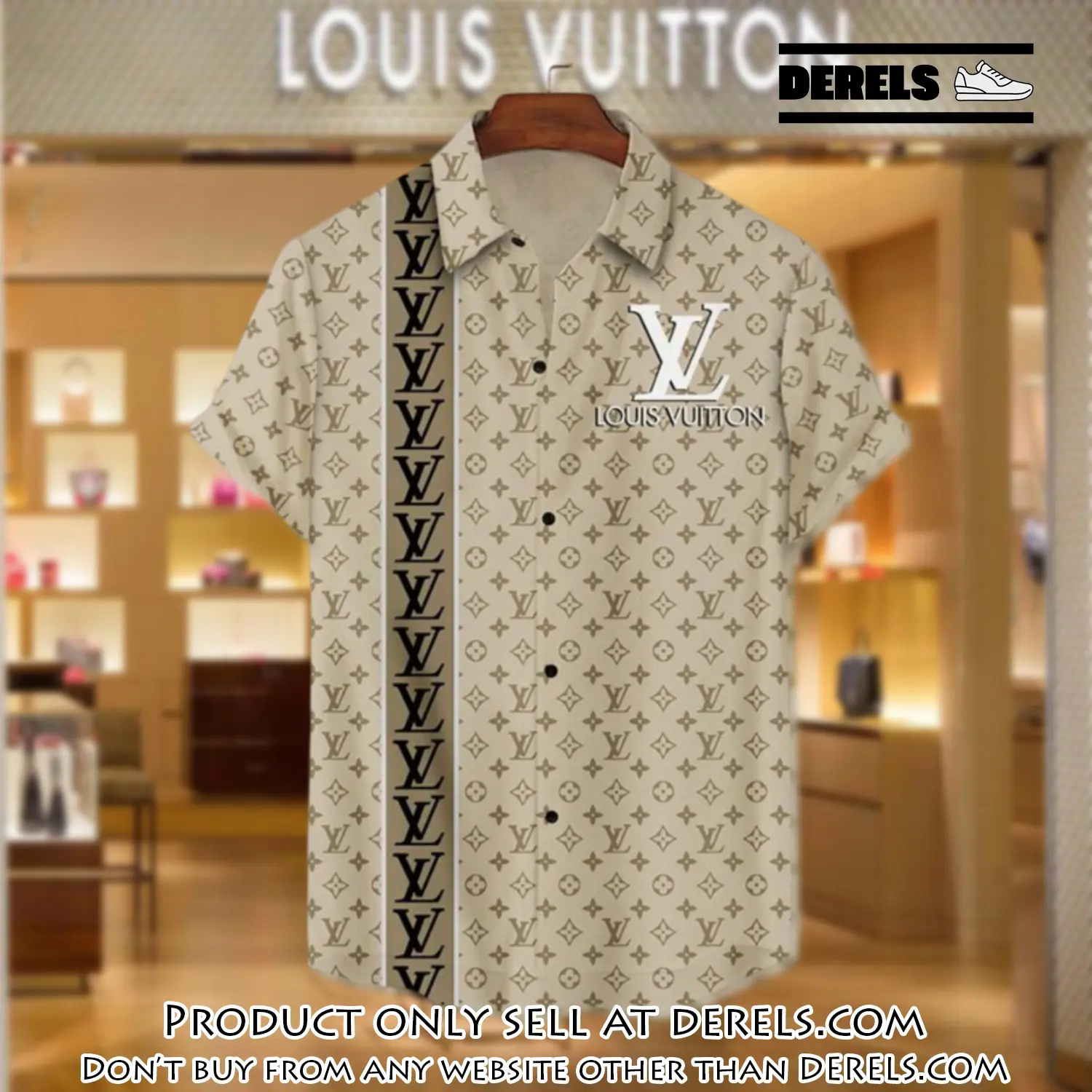 Lv louis vuitton luxury hawaiian shirt & short set lhs1191 dr1606909